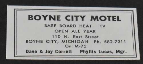 Boyne City Motel - 1960 Ad (newer photo)